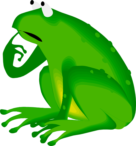 clipart frog eating
