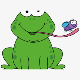 clipart frog eating