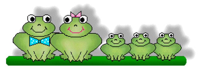 clipart frog family