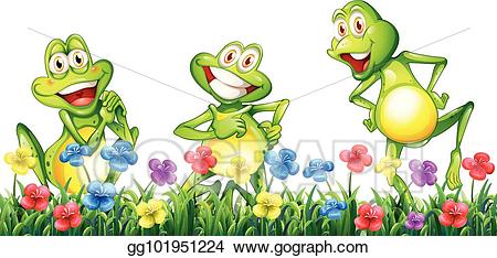 clipart frog flower