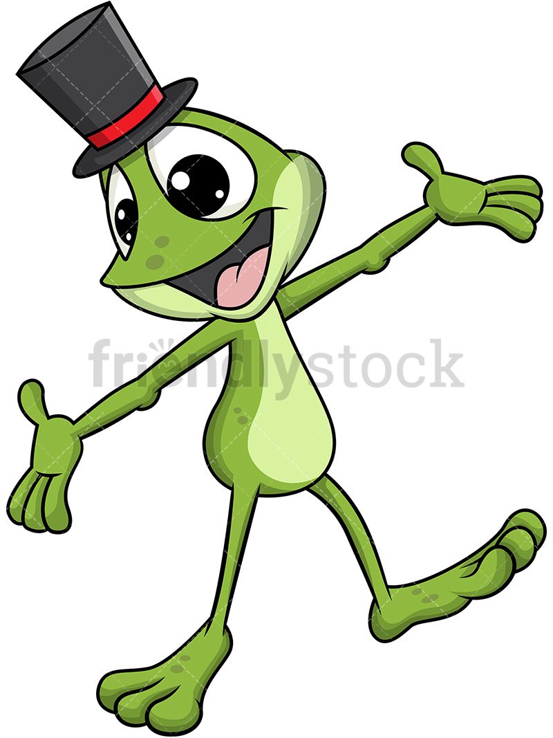 clipart frog hat