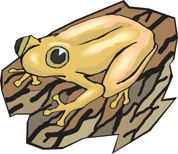 toad clipart frog on log