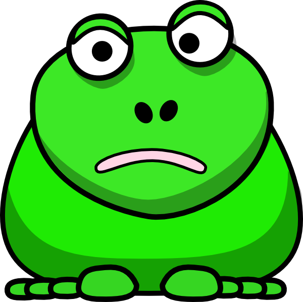 Toad clipart jumps. Confused cartoon frog clip