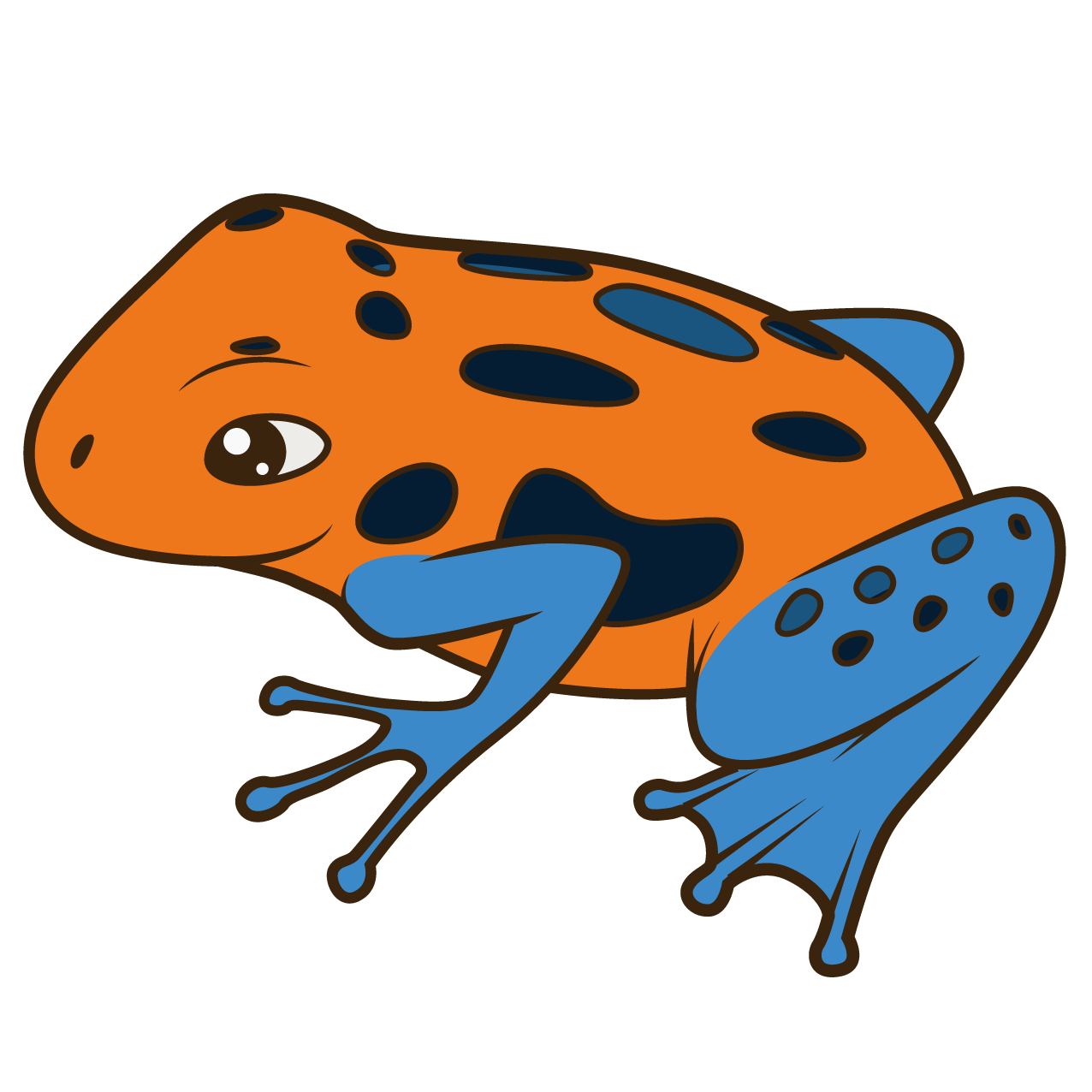 Cartoon illustration. Clipart frog poison dart frog