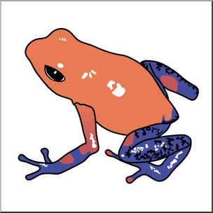 Clipart frog poison dart frog. Clip art frogs strawberry