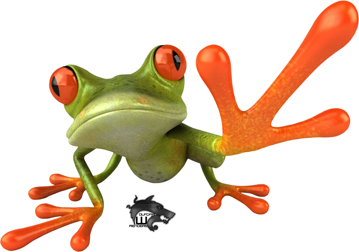 clipart frog red