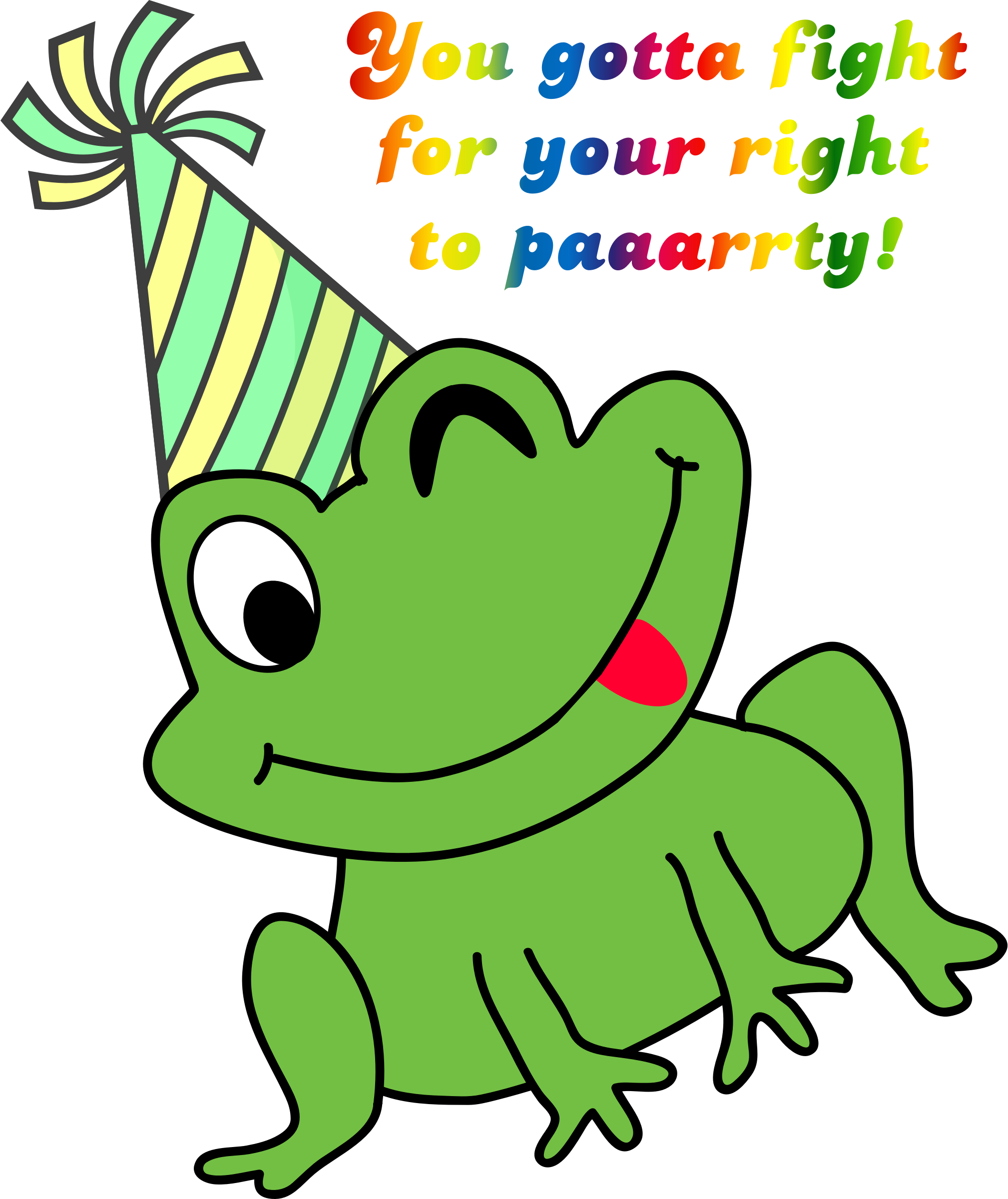 Clipart frog sign. Party big image png