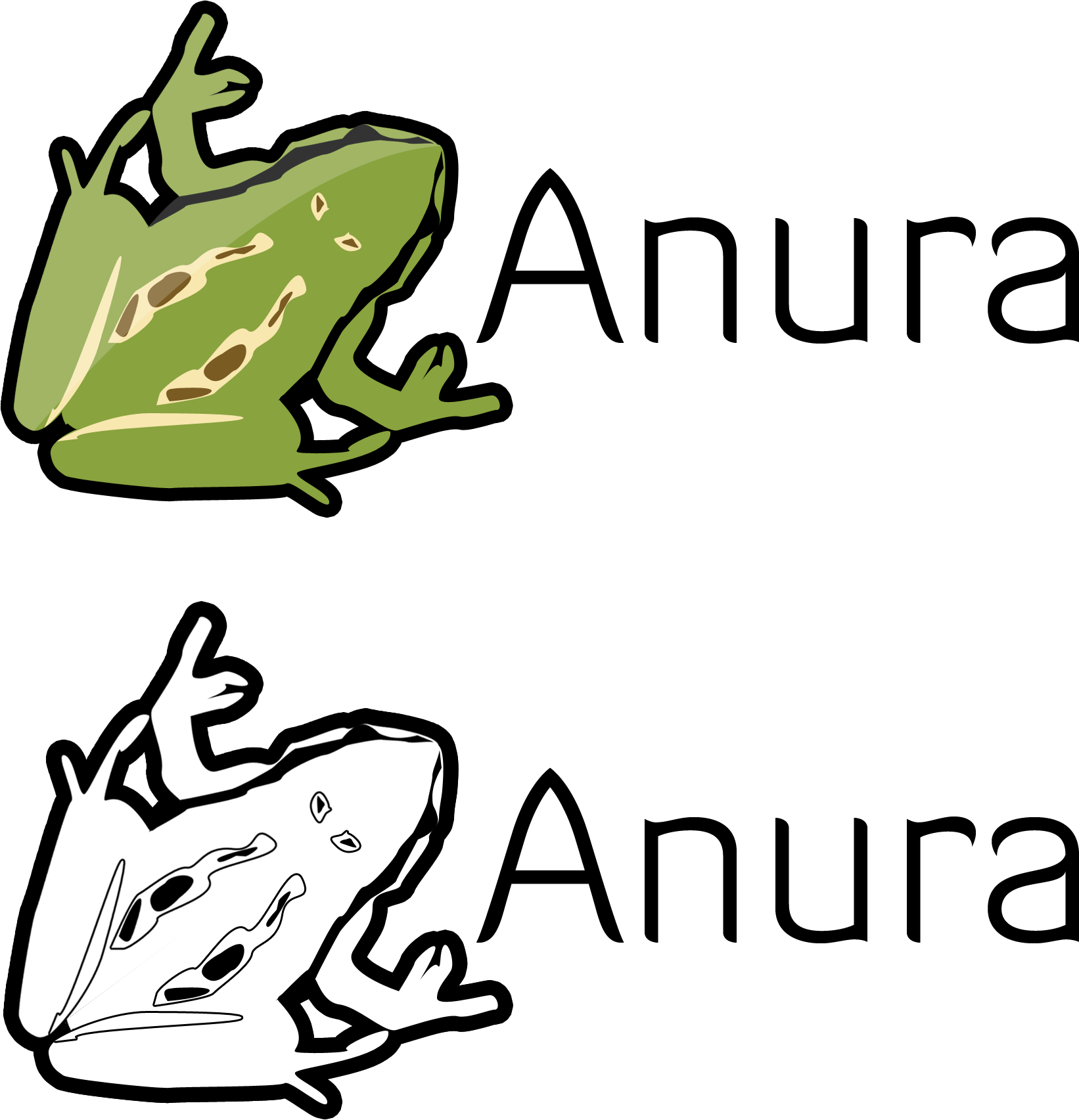 clipart frog symmetrical