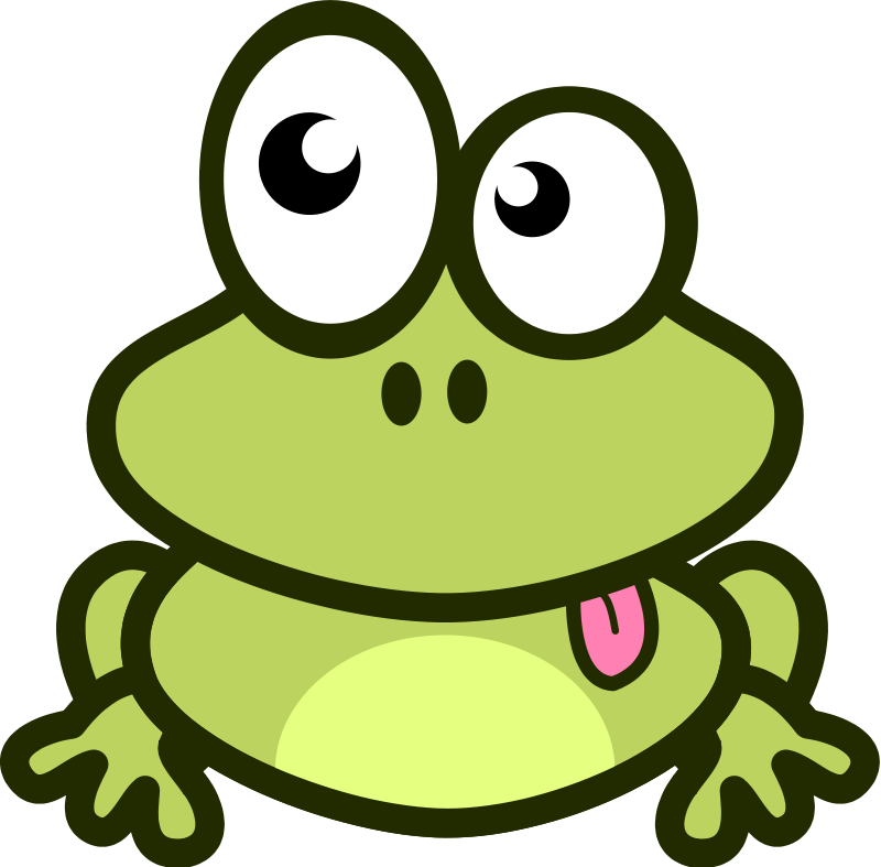 clipart frog symmetrical