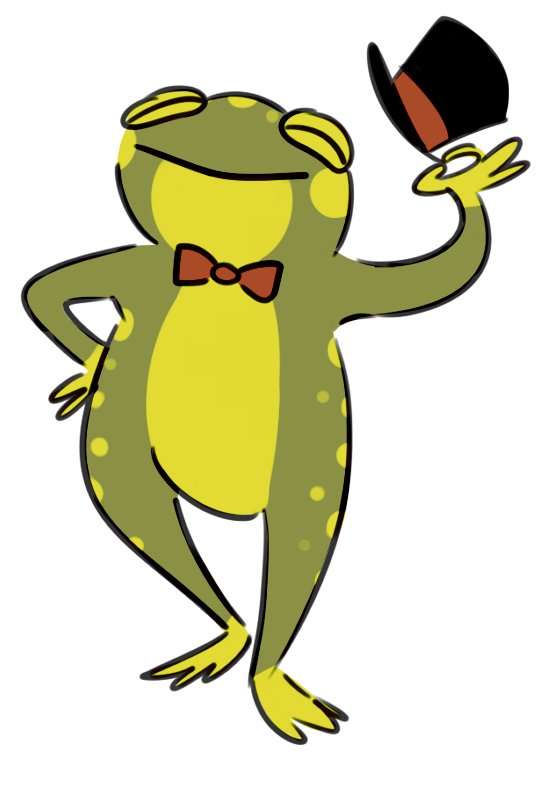 tired clipart frog
