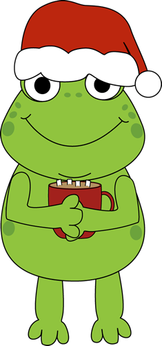 clipart frog winter