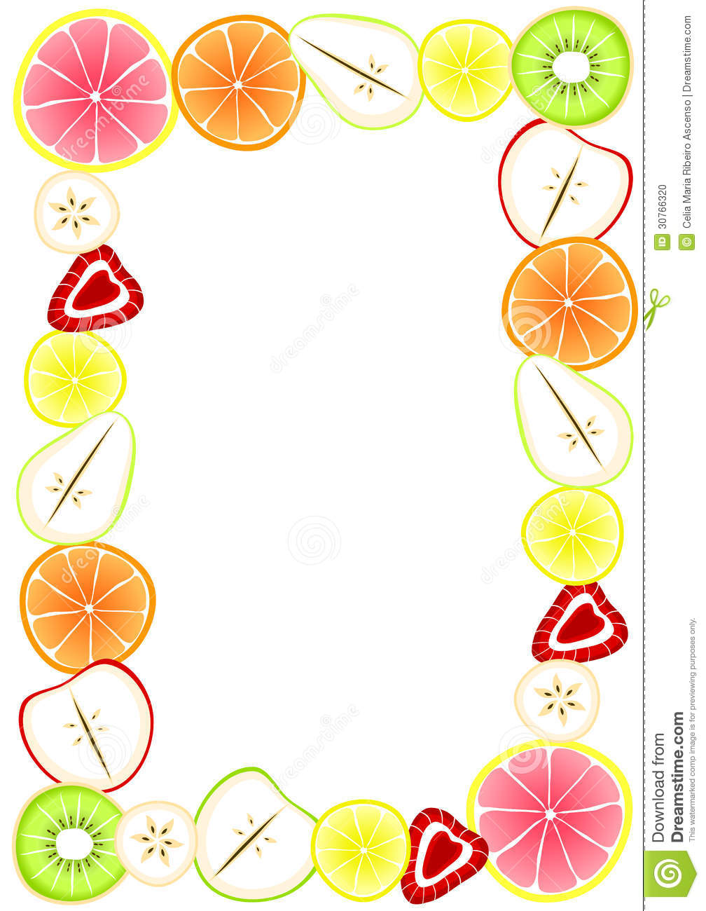 frame clipart fruit