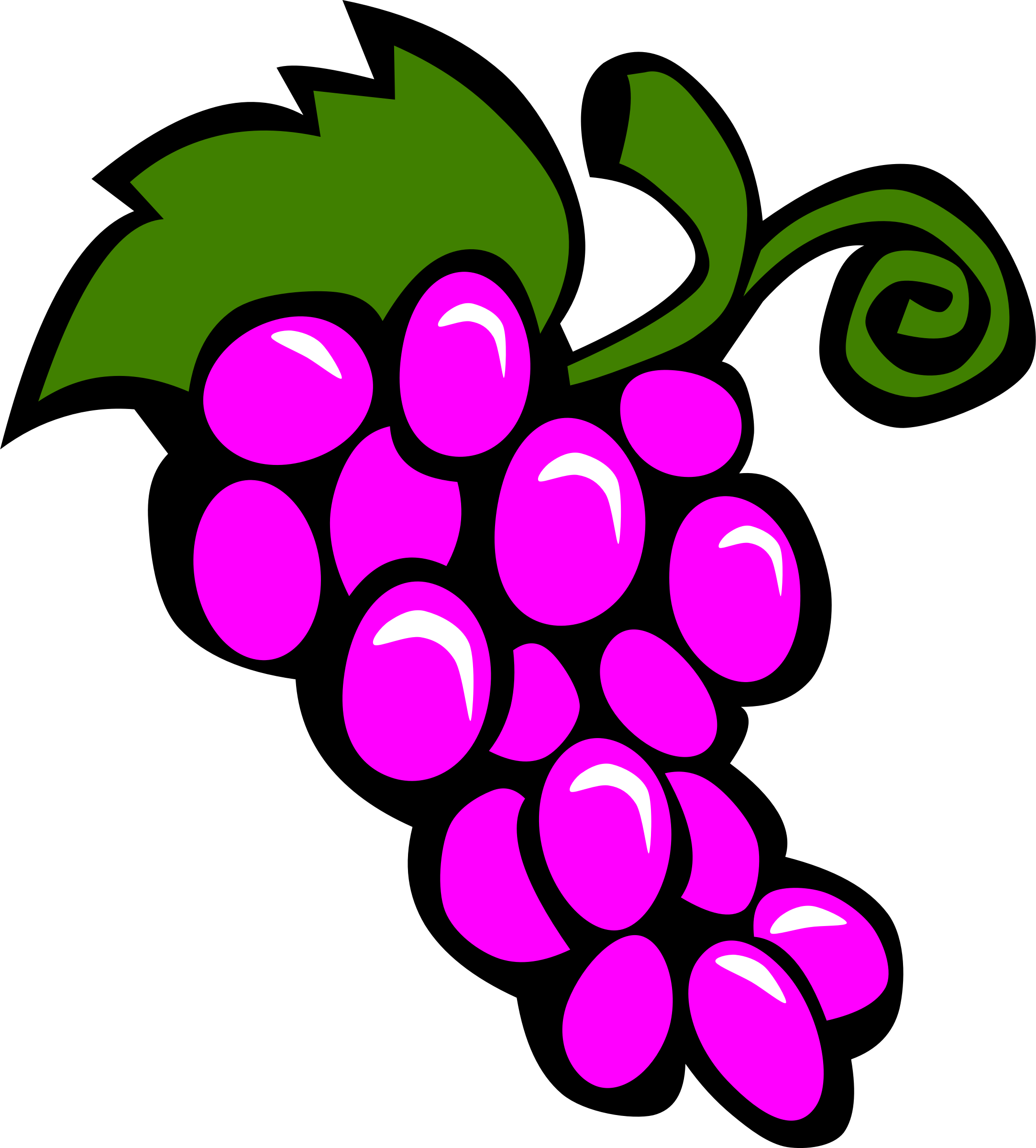 grape clipart colorful fruit