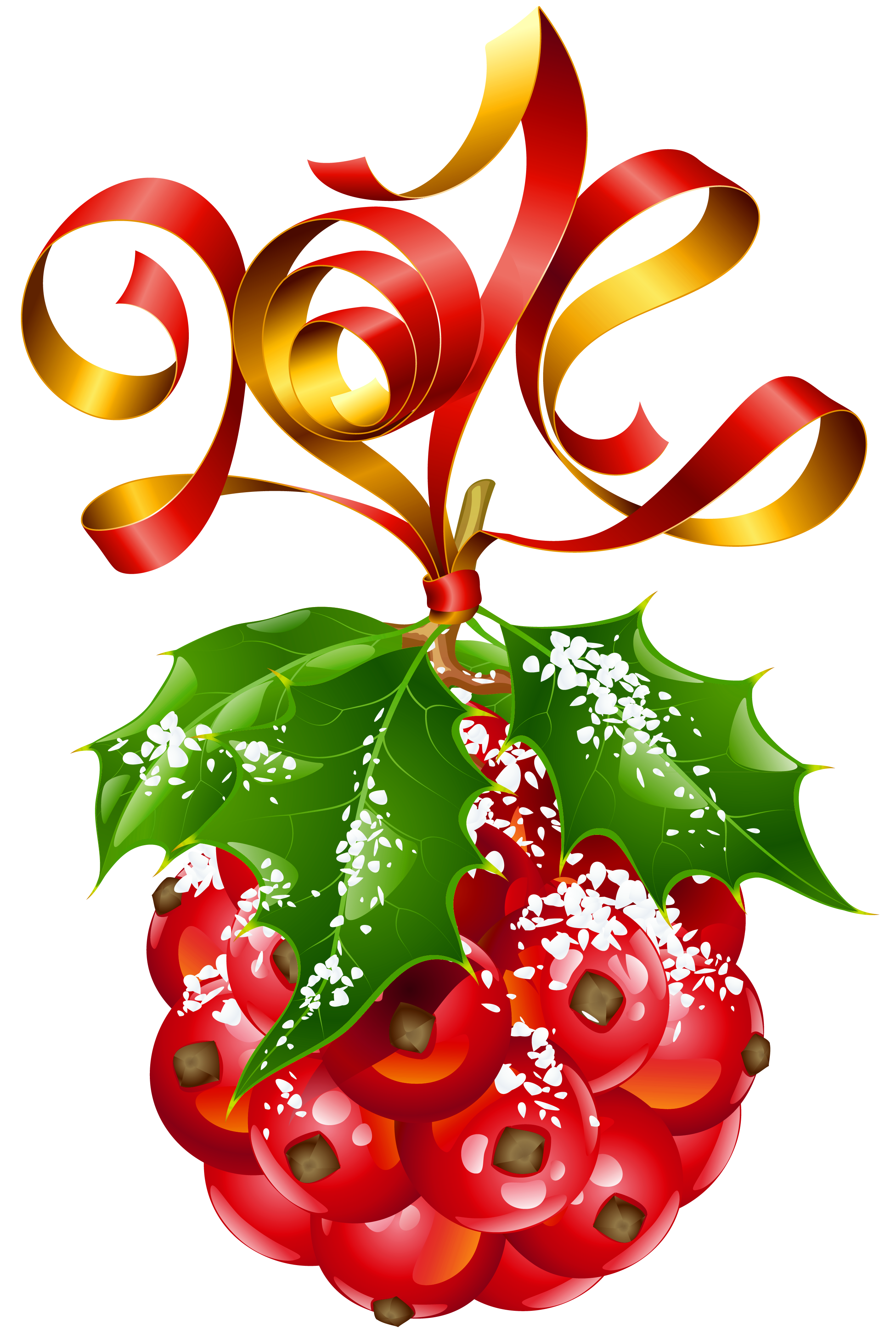 Mistletoe ornament png picture. Clipart fruit christmas