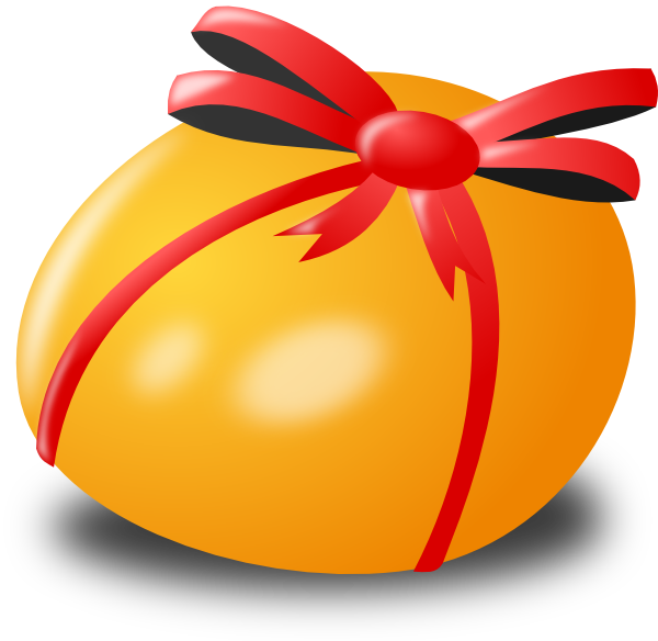 orange clipart easter egg