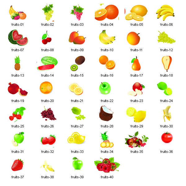 fruit clipart name