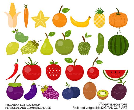 vegetables clipart individual fruit vegetable