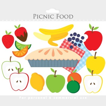 clipart fruit picnic