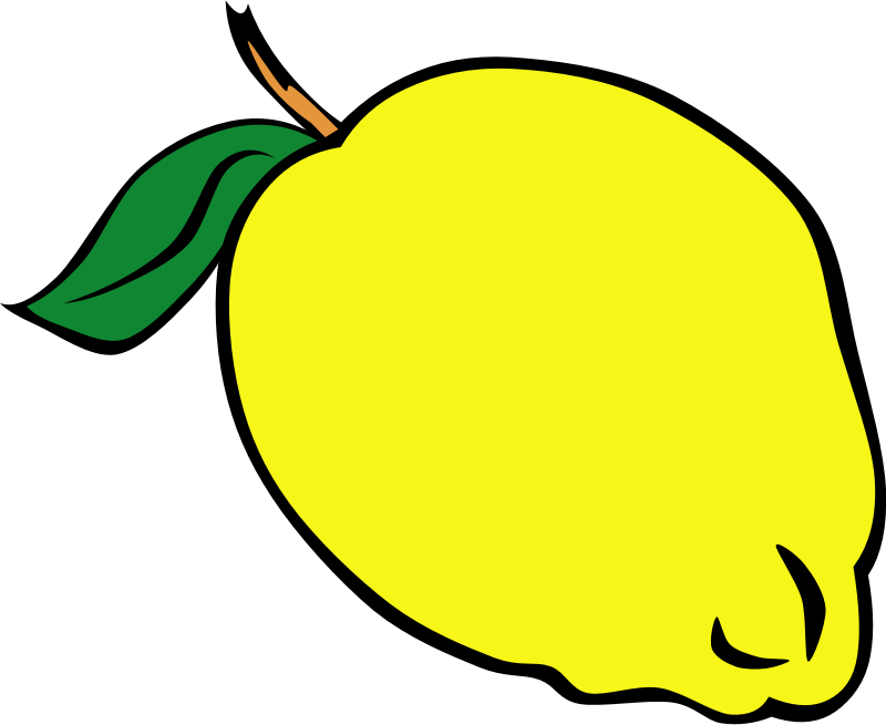 Clipart fruit printable. Simple lemon medium image
