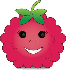 Raspberry image clip art. Clipart fruit smiley face