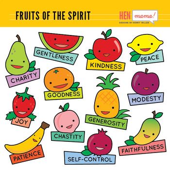 Fruits of the holy. Clipart fruit spirit