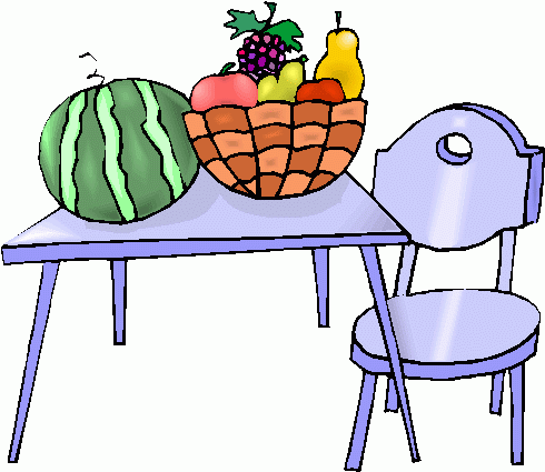 clipart fruit table