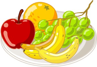 Healthy snack image . Clipart fruit time