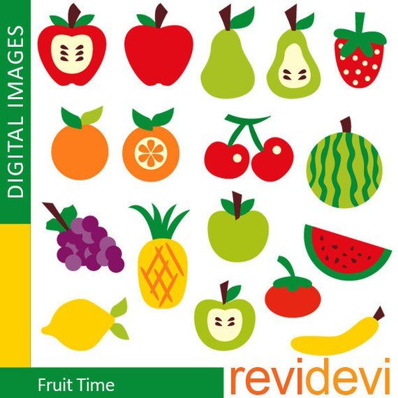 Clipart fruit time. Healthy food clip art