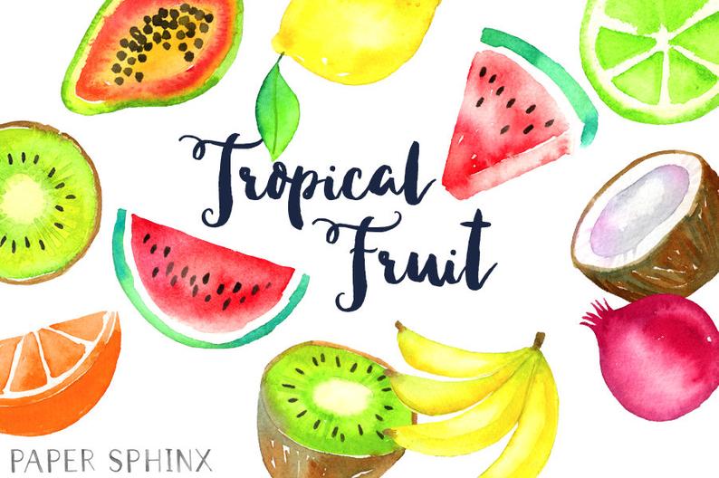 clipart fruit tropical fruit