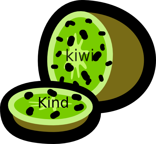 kiwi clipart half