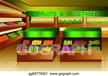 clipart fruit vegetable store
