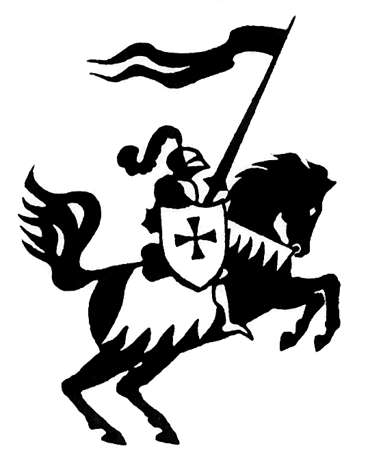 Announcement clipart medieval. Knight on horse horseback