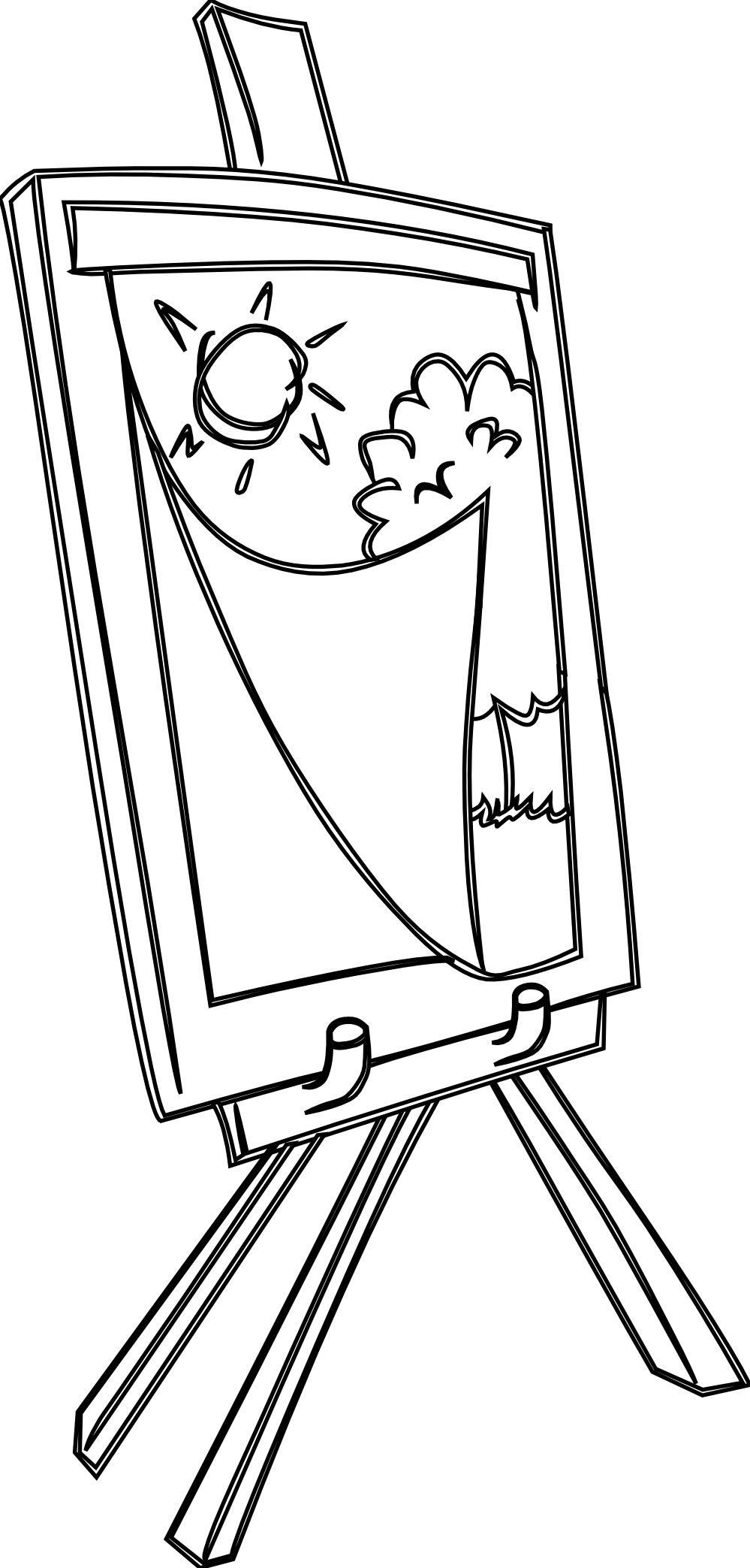 painting clipart easel