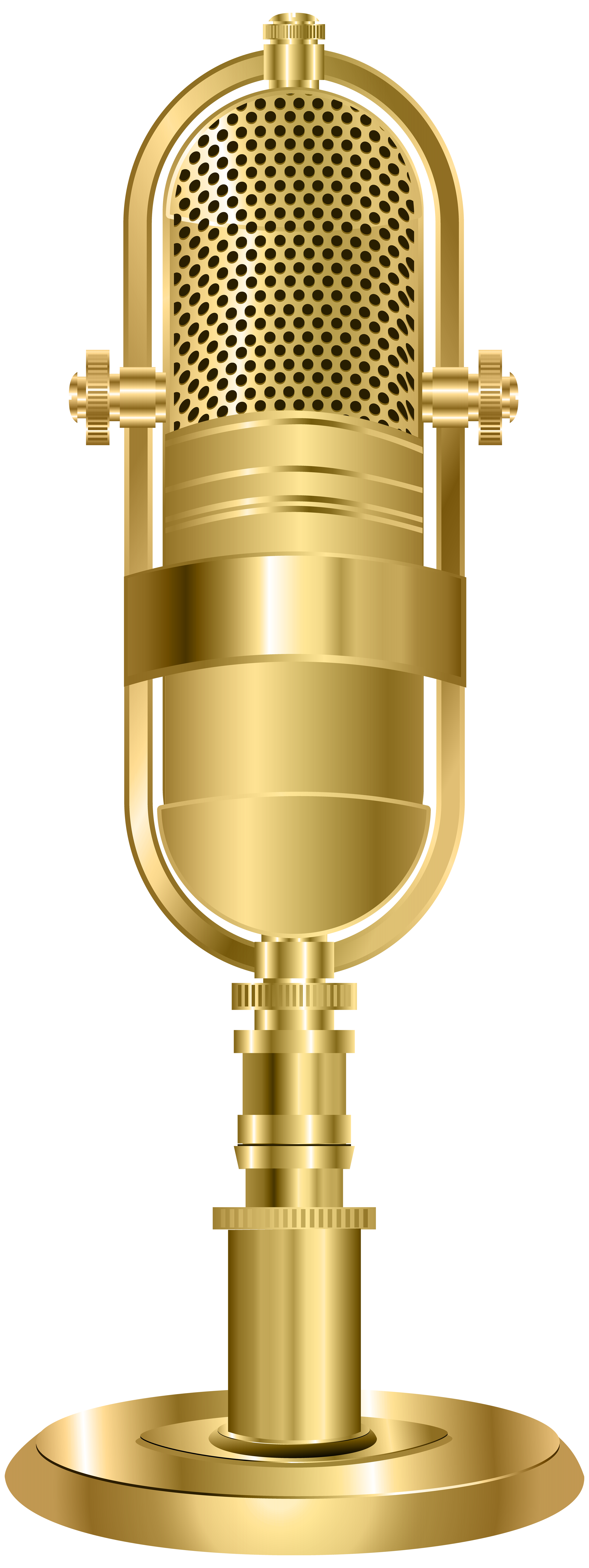 Microphone gold png clip. Clipart studio music studio