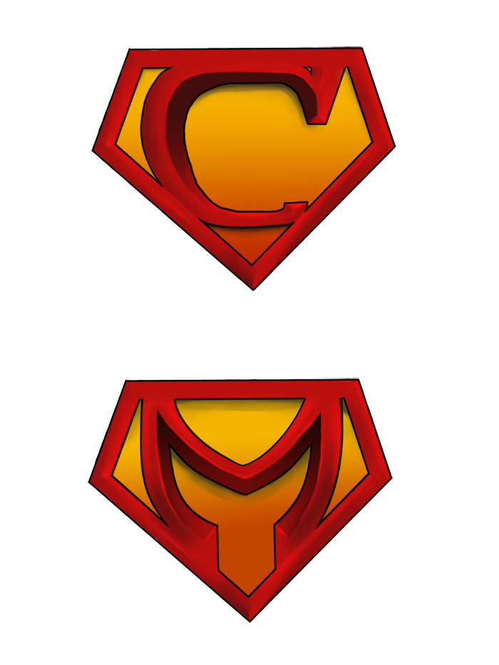 Clipart gallery description. Superman logo with different