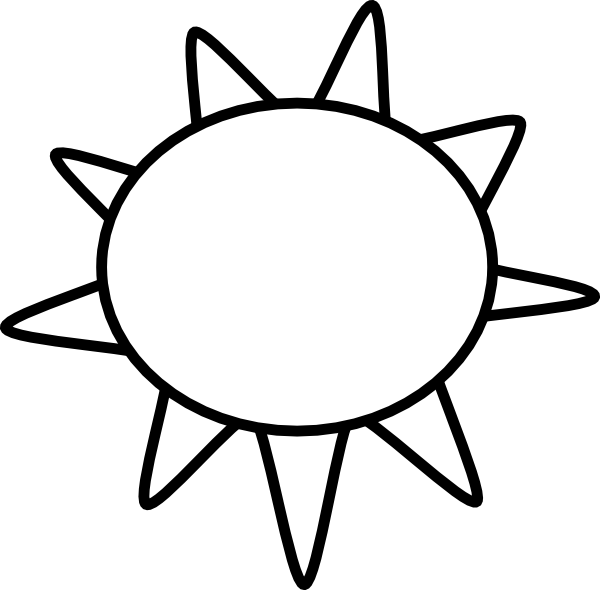 clipart sun outline