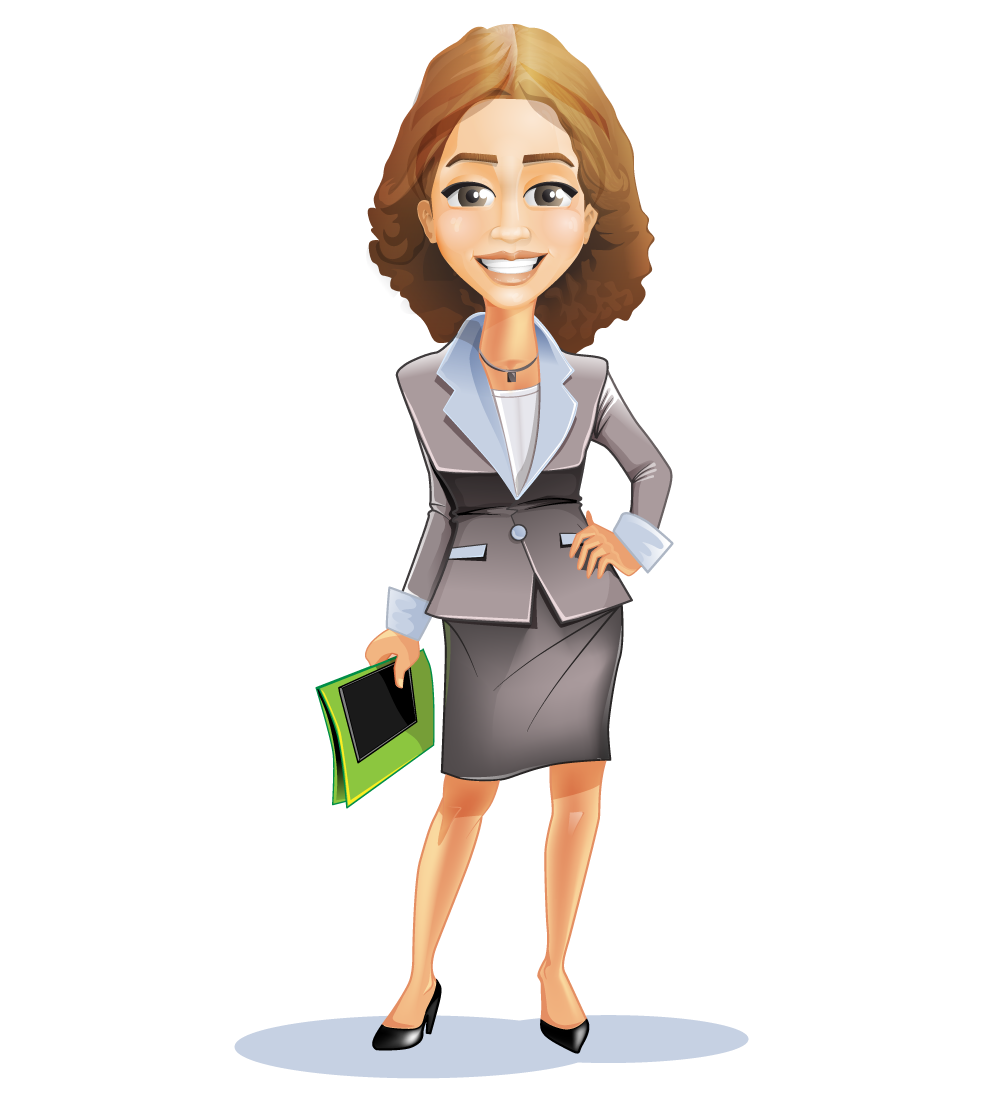 Suit woman in business. Clipart gallery professor