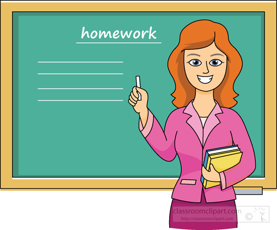 clipart homework teacher