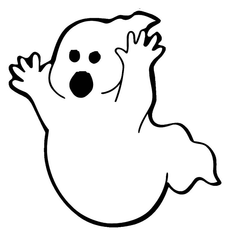 Coloring page book for. Clipart ghost big ghost