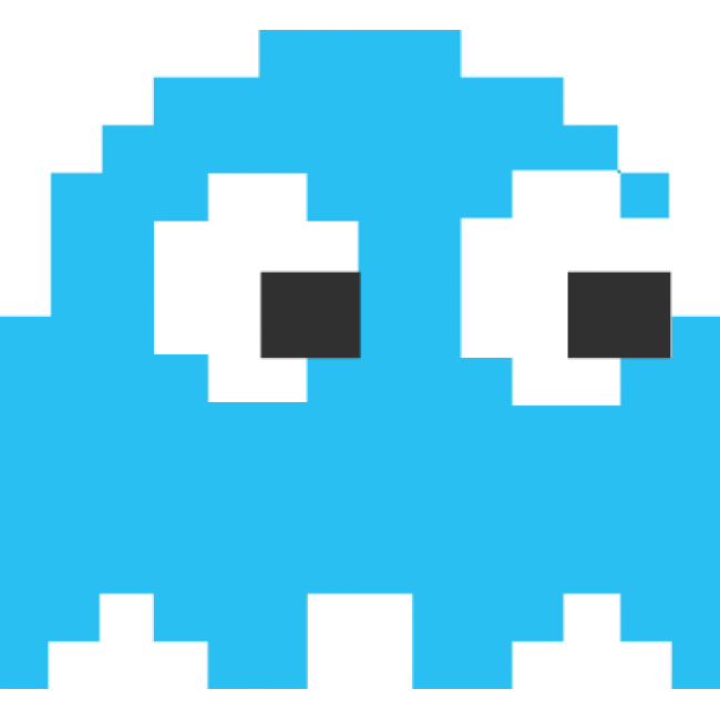 Pacman clipart ghosts. Pixel blue ghost transparent