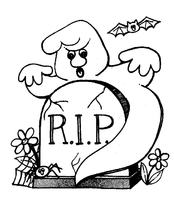 ghost clipart coloring page