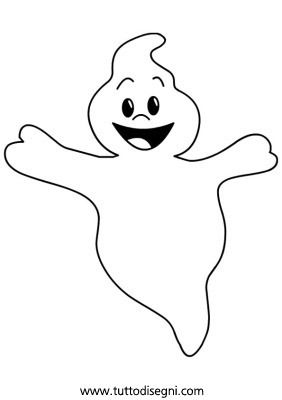 clipart ghost coloring page