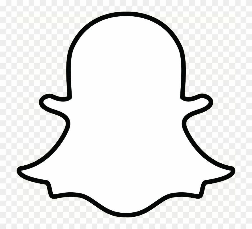 Clipart ghost ghost outline. Snapchat transparent png logo