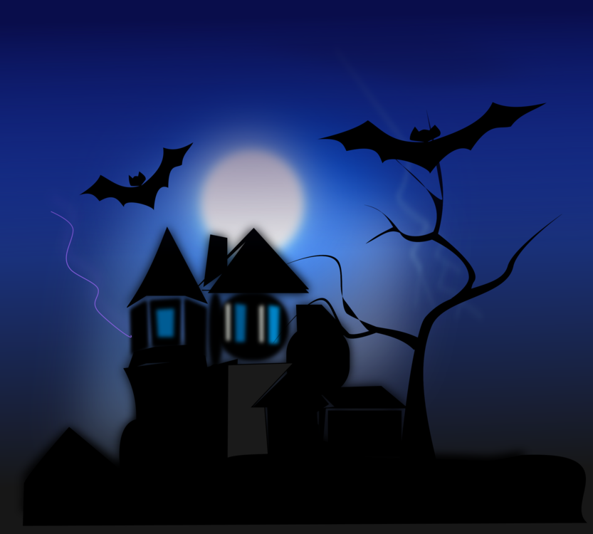 Evening silhouette darkness png. Clipart ghost ghost story