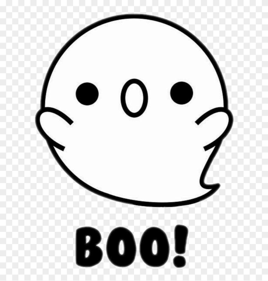 White boo halloween drawings. ghost clipart kawaii clipart, transparent - 1...