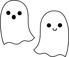 Little coloring page clip. Ghost clipart cut out