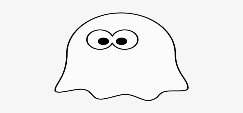 Cartoon coloring size scary. Clipart ghost medium