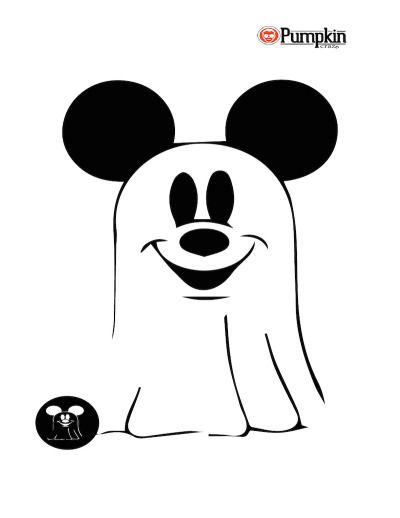 Mouse pumpkin patterns disney. Mickey clipart ghost