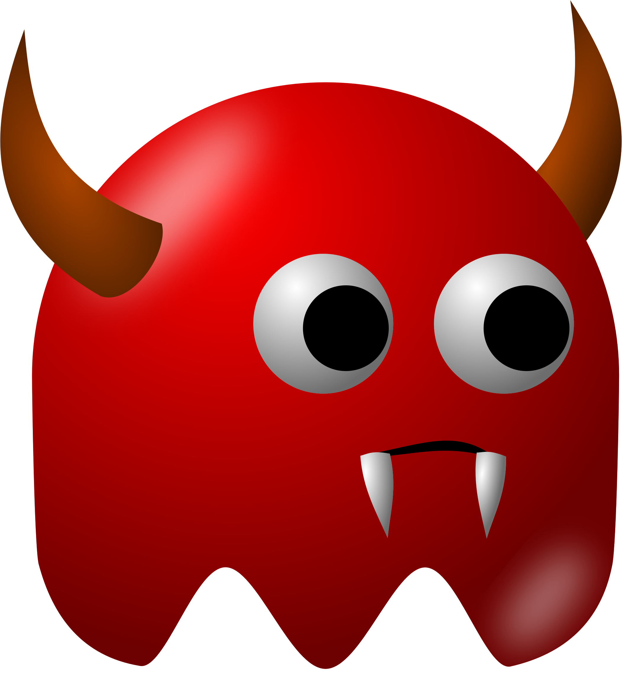 Red ns big image. Monster clipart nose