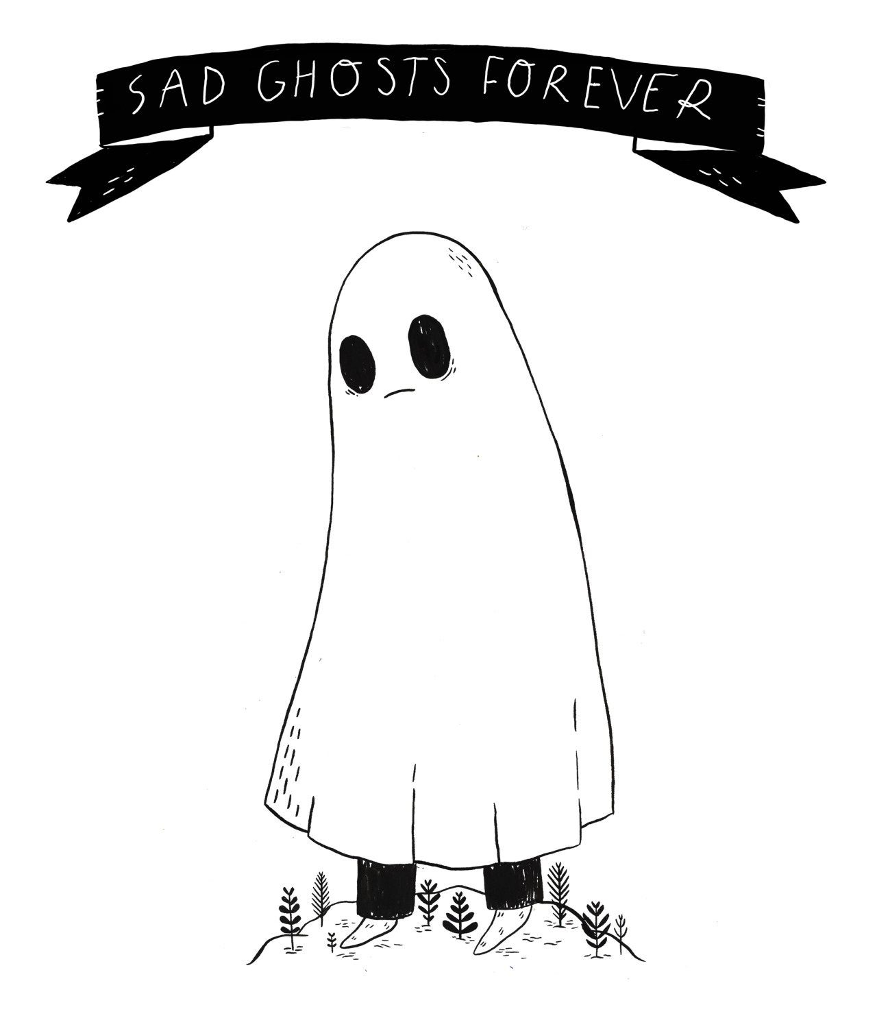 clipart ghost sad ghost
